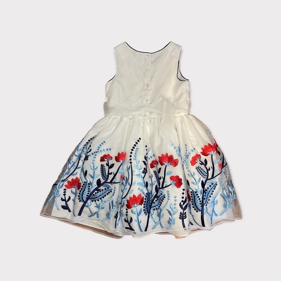 Pippa & Julie Embroidered Floral White Tulle Formal Dress - Picture 4 of 7